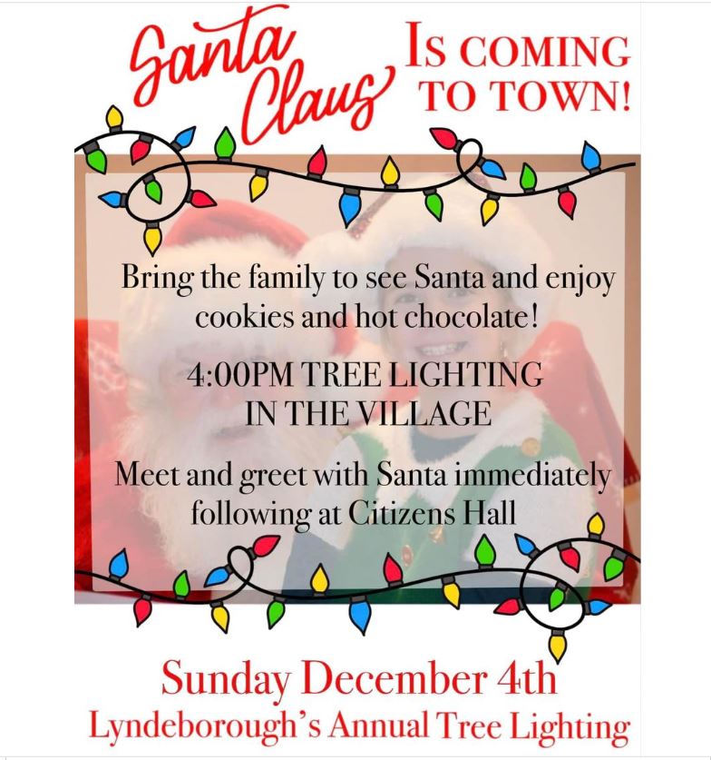 December 4, 2022, Visit with Santa &amp; Tree Lighting