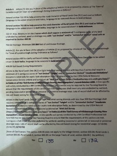 Zoning - Petition Article 6